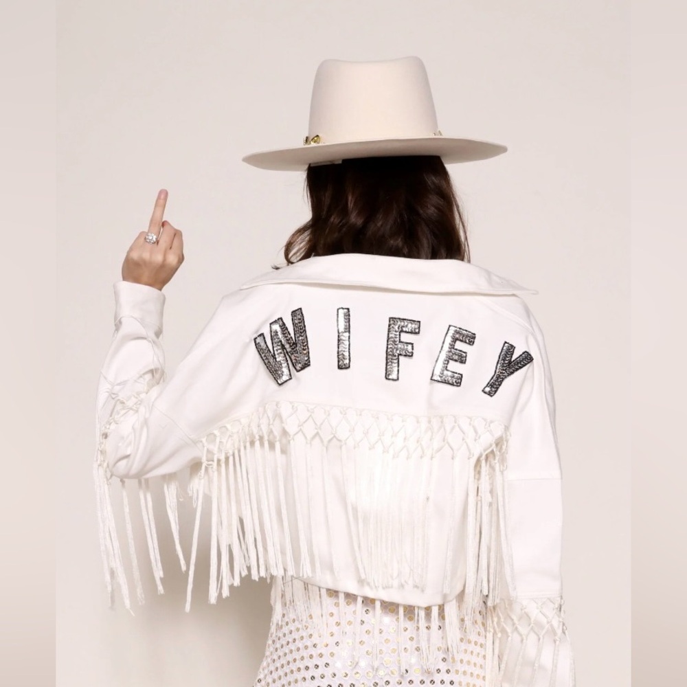 EastNWest Label Embellished Fringe Jacket